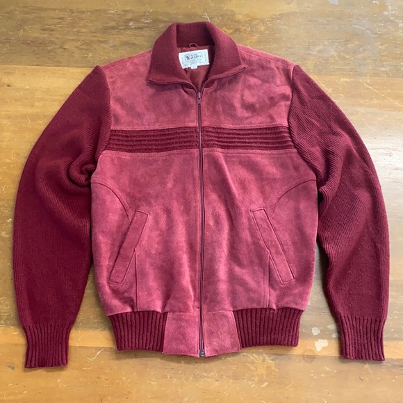 Rene de France Jackets & Blazers - Rene de France Vintage Jacket Suede Leather Knit M